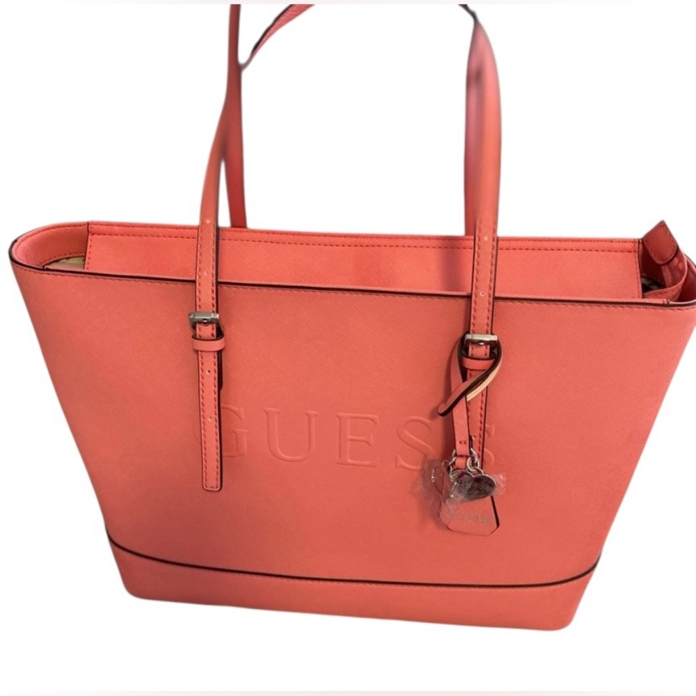 GUESS Vibrant Coral Tote